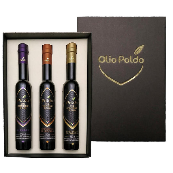 Poldo Box - 3 Oli BLENDED - CORATINA - LECCINO 250ml